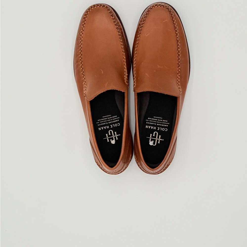Cole Haan Brown Leather Slip-On Loafers